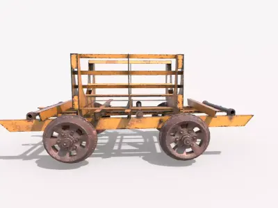 Empty Oil Tank Railcar 3D model