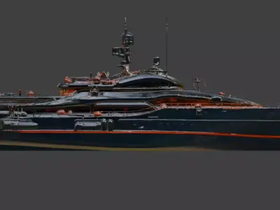 Halloween Edition Spooky Sport Yacht 3D Model 3D model