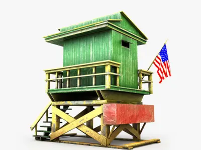Lifeguard Station 3D model
