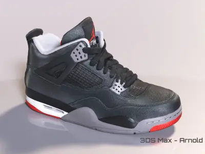 Nike Air Jordan 4 Low-poly 3D model