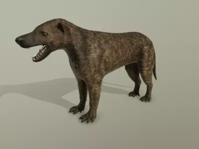 low poly dog Low-poly 3D model 2