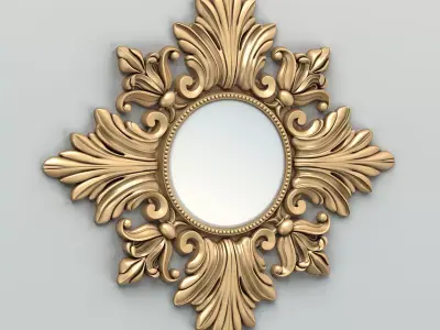 Rectangle mirror frame 014 3D model
