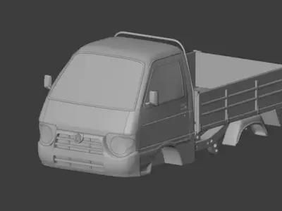 Piaggio Quargo 2006  Game Ready  Separated  3D Detail  Low-poly 3D model