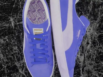 PUMA 3D SHOES - BLUE - SUEDE Low-poly 3D model