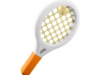 3d  tennis racket and ball 3D model