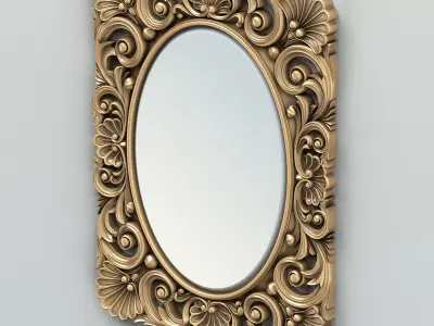 Rectangle mirror frame 005 3D model
