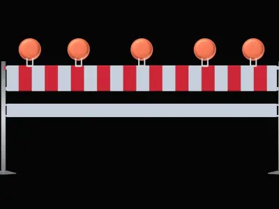 Optimized Low Poly Racing Road Elements 3D Model 2025 Low-poly 3D model