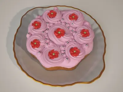 Cream Cake 3D model
