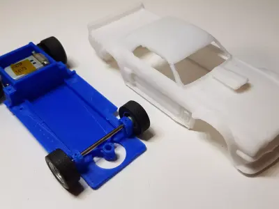 Hoonicorn slot car chassis 3D print model