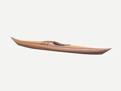 Guillemot kayak V2 Low-poly 3D model