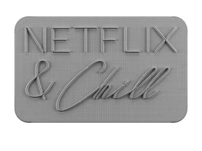 Netflix an Chill Neon Sign 3D model