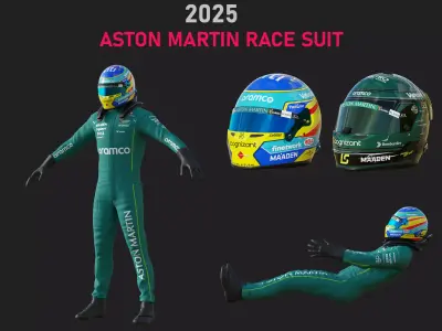F1 Aston Martin Race Suit 2025 3D model