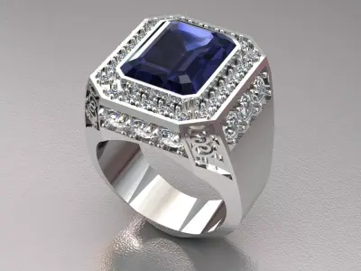 Signet men ring 3D print model