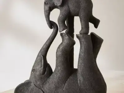 Modern Elephant Sculpture Home Decor 3D print model