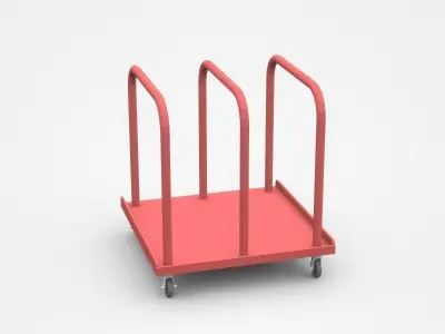 Empty Container Trolley Cart 3D model