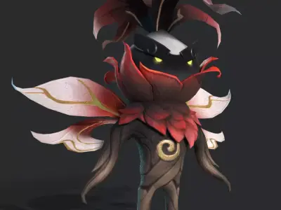 flower demon Low-poly 3D model