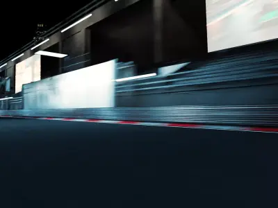 Race Track  High Detail 3D Model Modeled with Blender 3D model