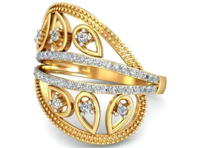 Solitaire Wedding Engagement Ring 3D print model