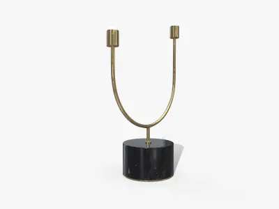 Candle Holder Gold M Low-poly 3D model