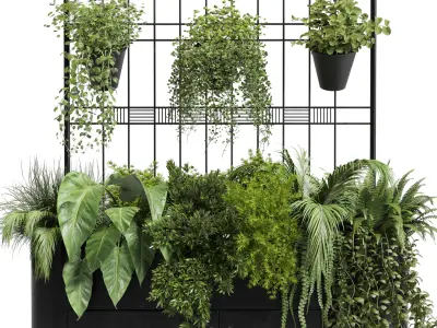 stand wall decor with shelves library and closet or showcase  3D model