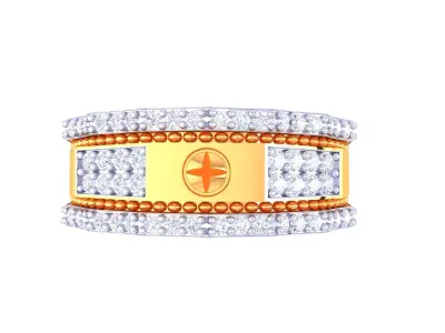 Mens gemstone diamond men Ring with details images 17 3D print model