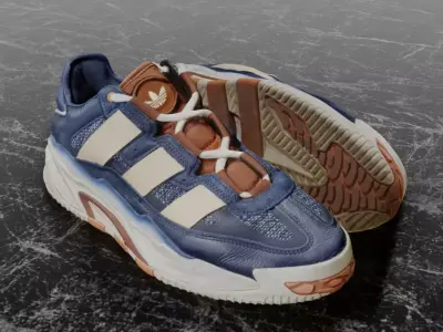 ADIDAS LIGHTSTRIKE 3D SHOES - BLUE Low-poly 3D model