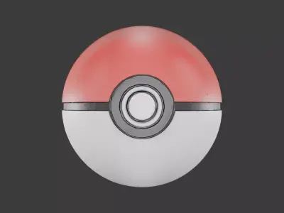 Pokeball 3D model