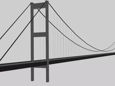 Istanbul Bosphorus Bridge Low Poly 3D Model  Low-poly 3D model