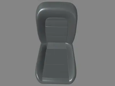 Car Seat 022 Low-poly 3D model