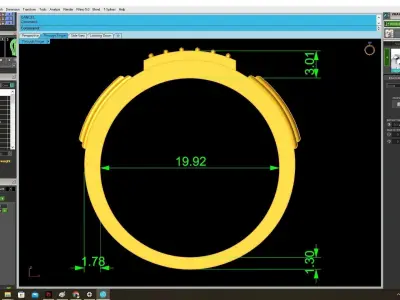 Modern Pave Square Diamond Ring for Men 4000 3D print model