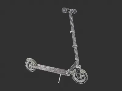Kick Scooter Low-poly 3D model