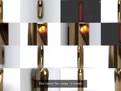 Rick Owens Two Lamps  3D Model Collection