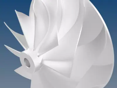 Turbocharger Centrifugal Compressor Impeller  3D print model