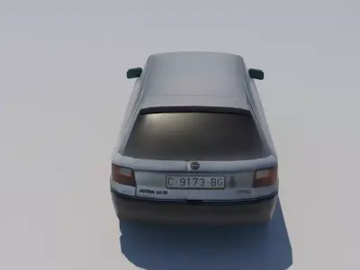 4 Door Hatchback Sedan 1991 Static Low Poly Low-poly 3D model