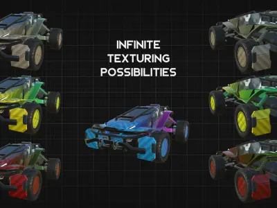 Centurion Car - Futuristic SCI-FI Asset for AAA Games Low-poly 3D model