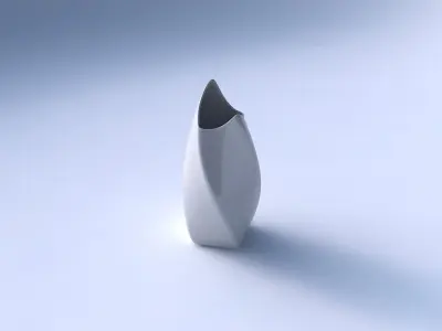 Vase twisted double arc quadratic smooth 3D print model