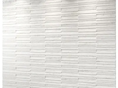 Lithos Design marble wall panel Barcode Zero 3D model