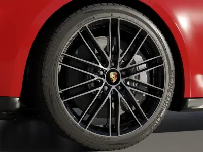 Car Rigged - Porsche Panamera 3D model