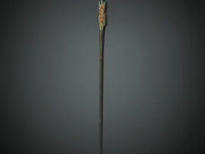 DTS-Model3G-HairPin-A wizard of oz hair wand Low-poly 3D model