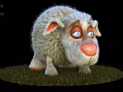Sheep Dog for production render in Maya 2018 Arnold 3D model