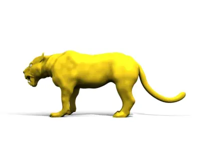 saber tooth tiger 3D model