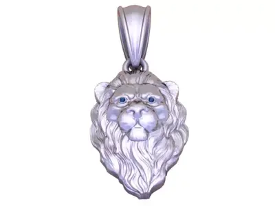 Luxury Lion Head Pendant  3D Printable Fine Jewelry Design 3D print model
