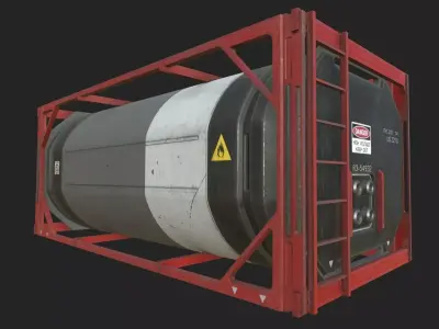 Sci-Fi Container Low-poly 3D model