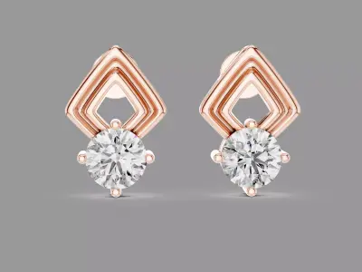 Diamond Earrings  3D print model