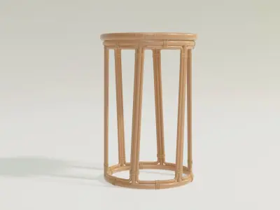 Bamboo high table  3D model