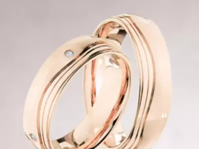 Wedding rings 050 3D print model