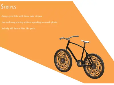 Stripes metal plate with holes 3D print model