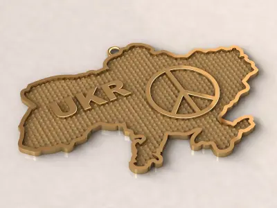 Ukraine Peace Charm Free 3D print model