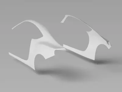 86 ZN6 Rear Quarter Panels Exterior Surfaces - 3D Laser-Scanned 3D model