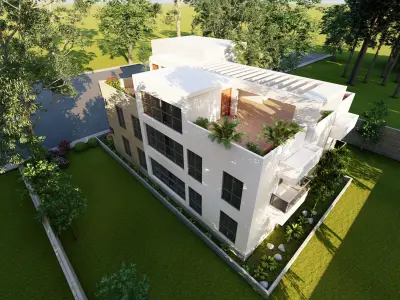 2 Storied Modern Residence  3D model
